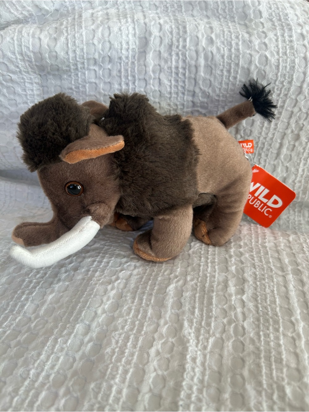 WILD Republic Brown Woolly Mammoth Plush Toy